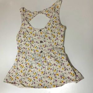 4/$20 PacSun Cream Colored Floral Blouse